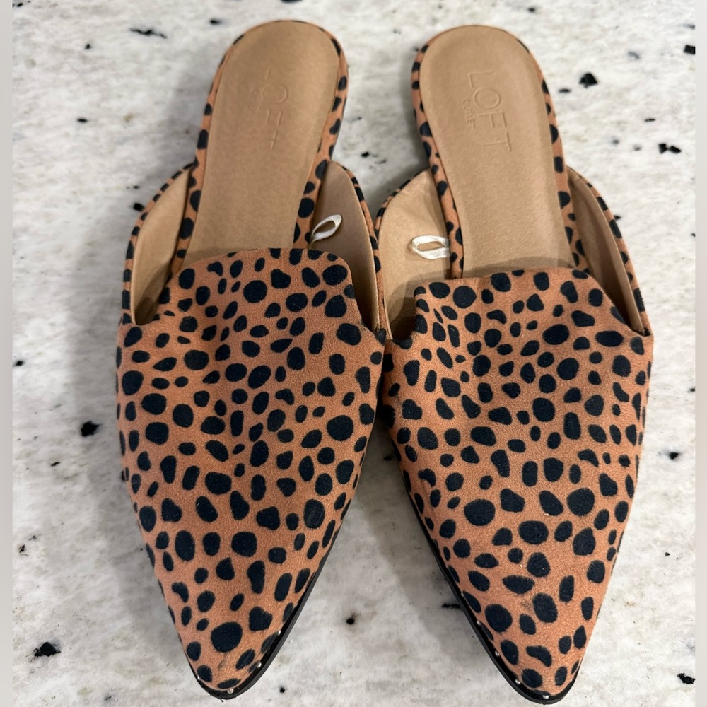 LOFT Women's Leopard Print Mules